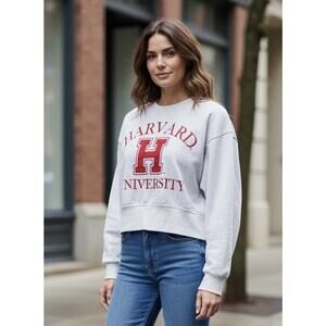 Harvard University Sweatshirt •Women XS• Primark Pullover Embroidered Grey